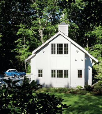 New Marvin windows (marvin.com) include rows of clerestory windows that bring natural light into the garage bays. The building also has a new cupola.