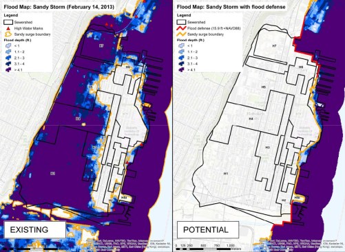 Potential reduction in flooding from the Resist, Delay, Store, and Discharge project