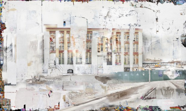 Above is "5Pointz White Washed," which was made from a series of hundreds of photos taken by the Swedish artist throughout 2013 while the building was whitewashed. This is part of a collection called "Rest in Paint."