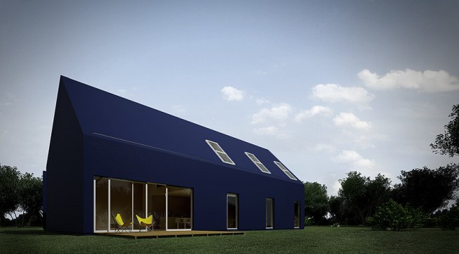 L House in ĆĂłdĆș, Poland, designed by Moomoo Architects