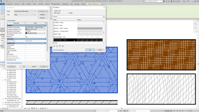 Stacked fill patterns provide added visual interest.