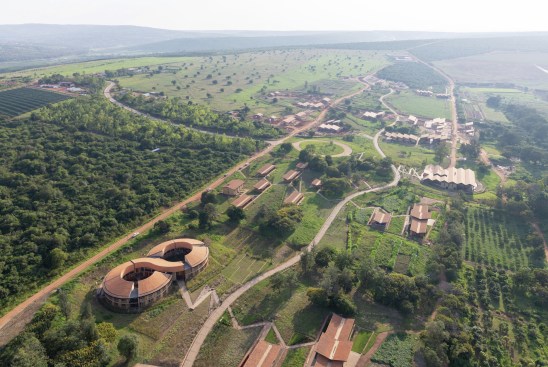 Rwanda Institute for Conservation Agriculture (RICA): RICA is 69 buildings over 3,400 hectares. Through a combination of decisions to minimize embodied carbon, maximize craft, and regenerate the landscape and build back biodiversity, the campus is expected to be climate positive, offsetting all embodied carbon through on-site sequestration and becoming a carbon sink within 10 years.