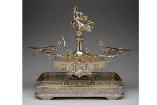Neptune Epergne and Plateau (1872 and 1876) by Gorham Manufacturing Company at the Museum of Art, Rhode Island School of Design, Providence, R.I.