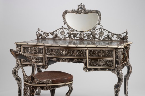Writing Table and Chair (1903) by Gorham Manufacturing Company at the Museum of Art, Rhode Island School of Design, Providence, R.I.