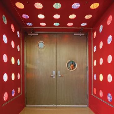 The library entrance at P.S. 31.