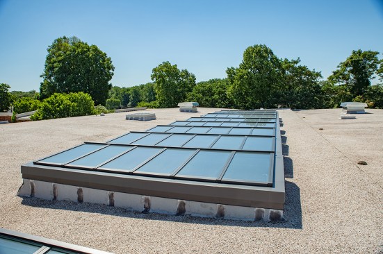 A series of Longlights span the center of the roof.