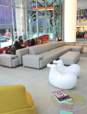 The new lounge area in the lobby