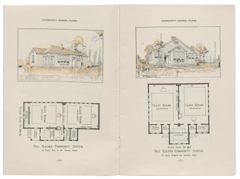 Community school plan from a 1924 Rosenwald Fund bulletin