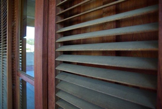 A shade detail from the Salk Institute