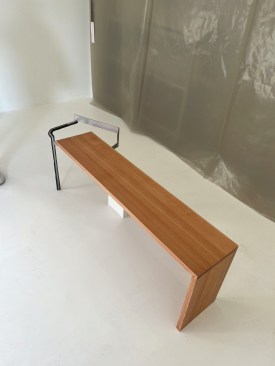 A bench from Grace Prince's “Displaced Line” at the Oxilia Gallery.