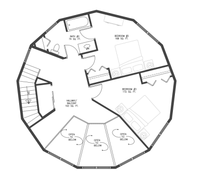 Augusta A floor plan (lower level): 3 bedrooms / 2.5 bath, 1,752 heated sq. ft. 