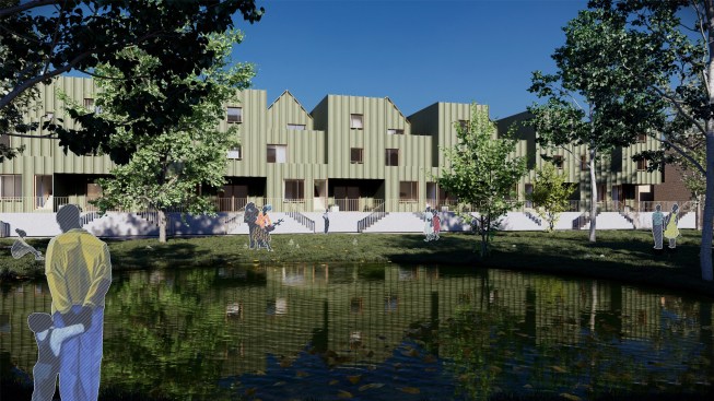 Block, House, Commons (unbuilt), Philadelphia (2021), by Studio Sean Canty, AKTII Engineering