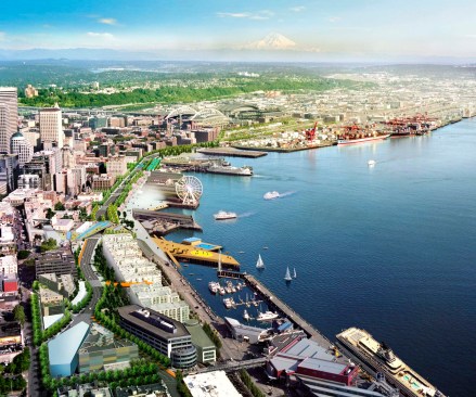Seattle Waterfront; Alaskan Way Viaduct; SR 99; Downtown Seattle