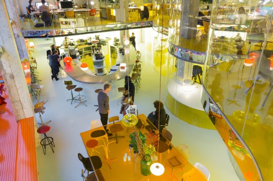 Second Home's interior offers various work environments for its users.