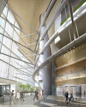 Interior rendering, Shanghai Tower
