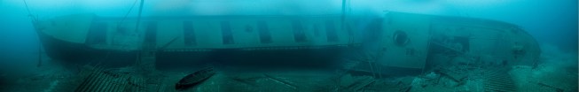 The wreck of the bulk freighter Norman, which sank in 1895 in Lake Huron near Thunder Bay