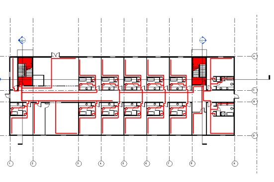 Paths of egress identified and measured in APR
