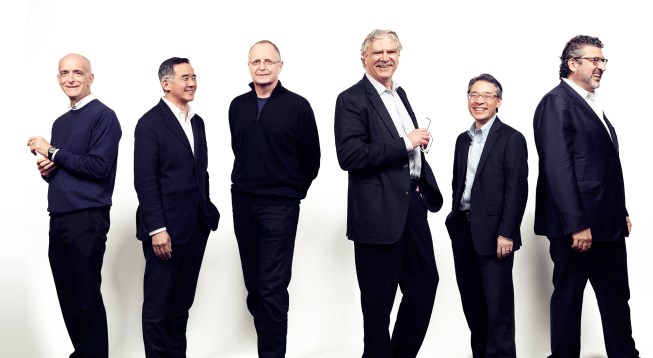 SOM partners from left to right: Roger Duffy, FAIA; Brian Lee, FAIA; Philip Enquist, FAIA; Mark Sarkisian; Leo Chow, AIA; Jonathan Stein, AIA