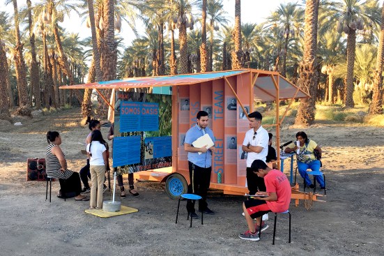 KDI is partnering with local residents and the Desert Recreation District in the Eastern Coachella Valley to design the Somos Oasis, a productive public space that will include a marketplace, community center, garden, and nature playground.