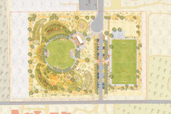 A site plan for the Somos Oasis