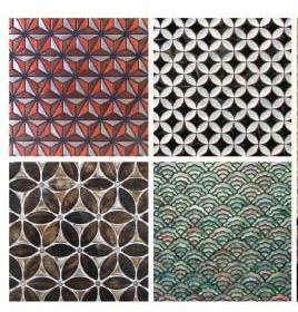 Sonite  Celestial is the newest edition to the manufacturer’s wild assortment of tiles in a variety of materials. Inspired by patterns found in the skies, the line comes in a variety of colors. 
www.sonitesurfaces.com.