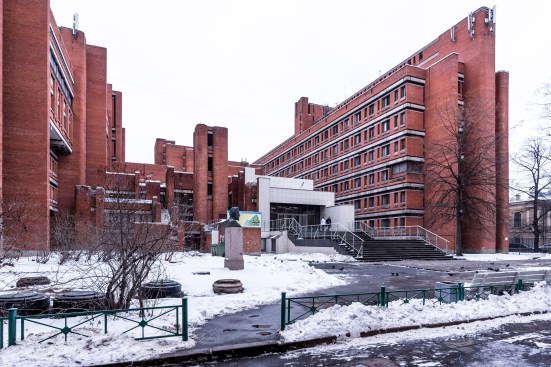 Victor Leviash and Naum Matusevich's Building 5 at the Leningrad (now St. Petersburg) Electrotechnical Institute in Russia