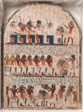 Stela of Karo (detail), New Kingdom, 19th Dynasty, Ramesses II (1279–1213 BC), limestone bas-relief. Museo Egizio, Turin