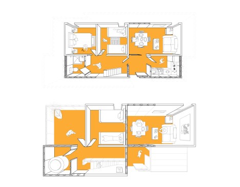 Illustrations of various uses of the author’s Sustainable House