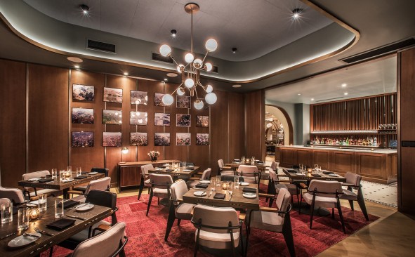 One of the private dining rooms