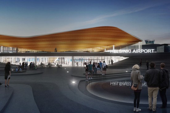 Helsinki Airport Terminal 2 Visualization, Plaza