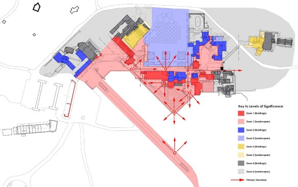 Preservation zoning plan of Taliesin West from the preservation master plan