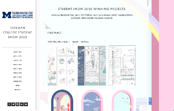 Professors at the University of Michigan created an online venue for an annual exhibition showcasing student work.