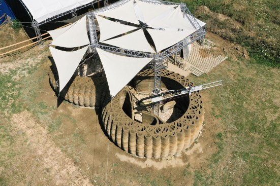 WASP 3D printing TECLA's walls