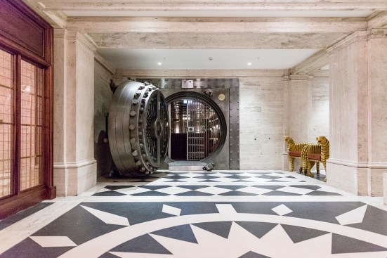 The Vault bar and lounge is located in the former bank's strongroom.