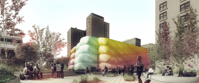The tangible qualities of candy—gumminess, color, softness, and translucency—inspired “The Sweetness,” Sports’ entry for the 2014 Louisville Children’s Museum Competition.