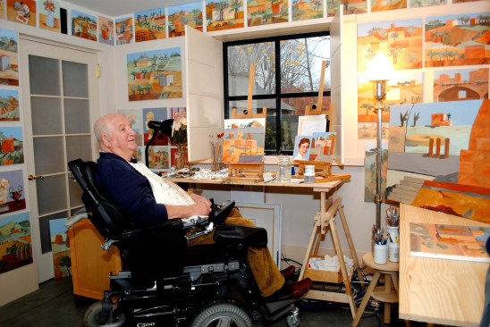 Michael Graves in his live-in work studio in the later years of his life. The architect passed a year ago in March.