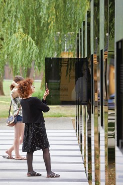 "Through the Lens of Faith," at the Auschwitz-Birkenau State Museum, designed by Studio Libeskind and featuring photographs by Caryl Englander.