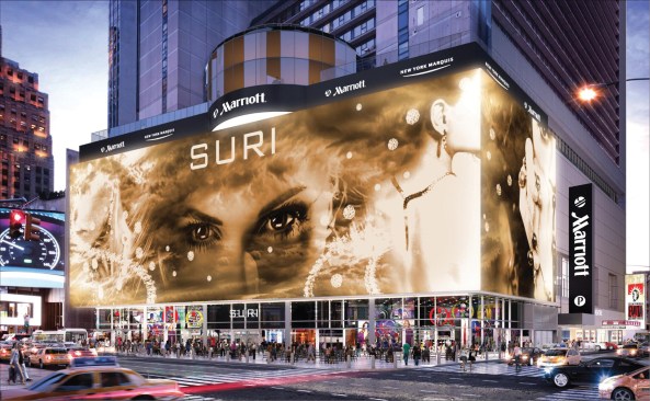 A rendering of the Marriott Marquis' new billboard