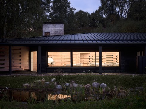 Moxon Architects Quarry Studios at dusk