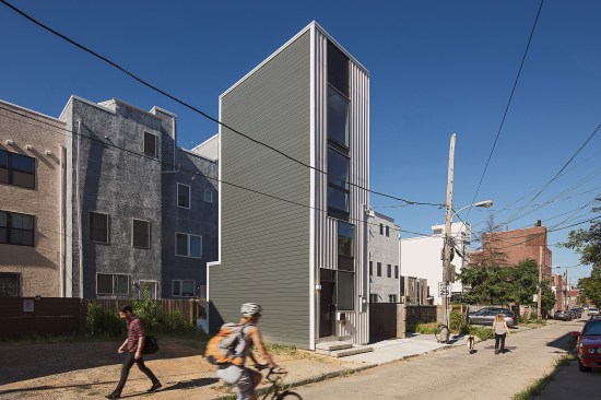 Tiny Tower is clad in ATAS metal panels on the front façade, and Hardieplank on the sides.