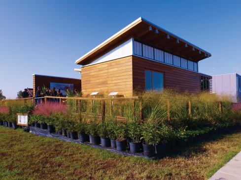 A Crestron Electronics control system processes data from 40 different sensors in the house, so that homeowners could monitor and control everything from lights to overall energy usage.
