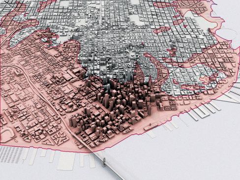 San Francisco's vulnerability to seismic events impacts structural needs and planning. This map of the known liquefaction zones (shaded in red) highlights the city's most vulnerable areas and can be used to determine best practices for new structural projects.