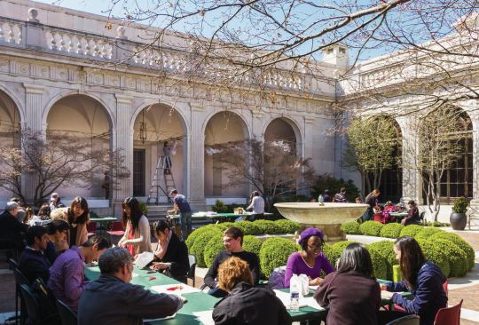 Participant making paper lanterns during the day-long workshop. 
