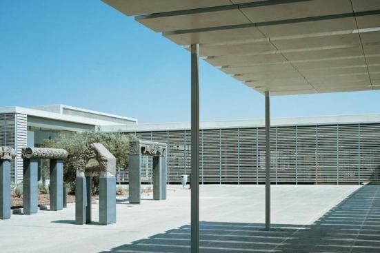 The design team tested the light-reflecting capabilities of different louver shapes to find the best forms for maximizing diffused natural illumination, depending on whether the louvers were for the new structures' north-south façades or east-west ones. (Both can be seen in this photo.)