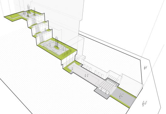 Interior and exterior spatial and landscape sequence