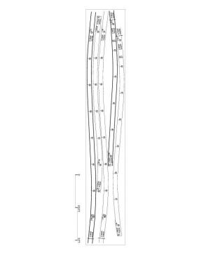 Full-scale templates were printed for fabrication of curved ribs.