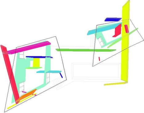 Plan twisting Mies van der Rohe's Barcelona Pavilion