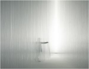 In his piece “Lexus L-finesse,” artist Tokujin Yoshioka uses optical fibers to create a spatial assemblage that expresses a sense of weightlessness and mystery.