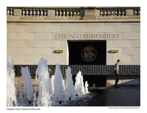 Wabash Plaza veterans memorial fountain