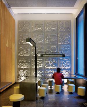 Lighting is fully integrated into the architecture, fixtures, and furniture in the new prototypes for Chipotle Mexican Grill, while the palette of semi-industrial materials offers a chic and contemporary ambiance not expected in a fast-food setting.